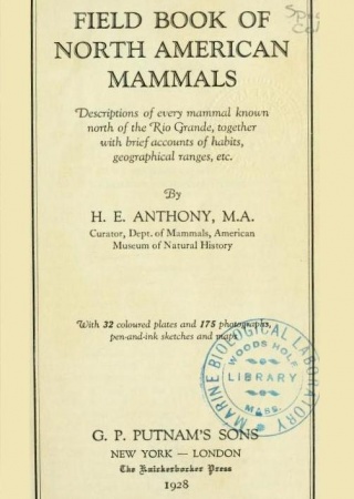 Field book of North American mammals