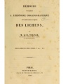 Mémoire pour servir à l'histoire organographique et physiologique des lichens